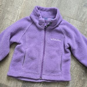 Lavender Columbia Fleece Zip-Up Jacket 18m